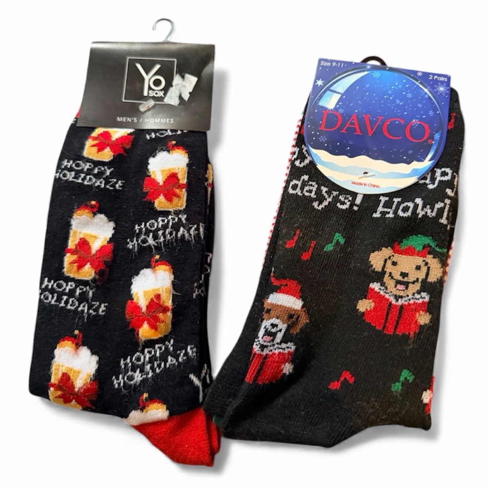 Christmas Holiday Socks LOT Mens Sz 7-12 & Women’s Sz 9-11 NEW Stocking Stuffer